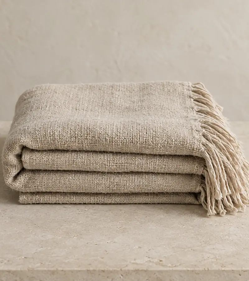 Natural linen textiles